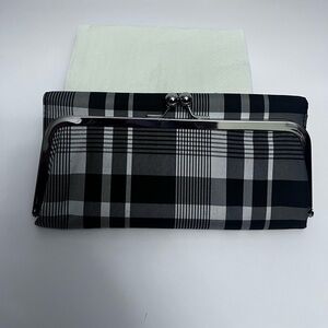 ROWALLAN WALLET WOMENS PLAID BLACK/GRAY